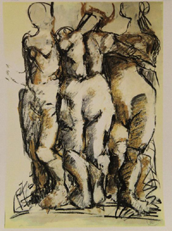 Markus Lüpertz,Drei Grazien I,Serigrafie