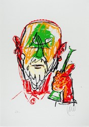 Markus Lüpertz, Konzert in Aachen, Farbserigrafie Papier 2016