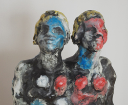 Daphne,Daphnen,Entwurf,Skizze,Tusche aquarelliert,Papier,Zeichnung,Entwurf Skulptur,Markus Lüpertz,Markus Luepertz