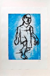 Markus Lüpertz,Hölderlin,Radierung blau,2012,Papier,Luepertz,Hoelderlin